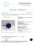 4.00ct Tanzanite and 1.20ctw Diamond Platinum Ring (Vault_RR02) 